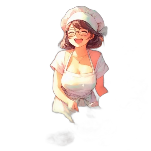 dress, hat, staff, umbrella transparent PNG cut-out