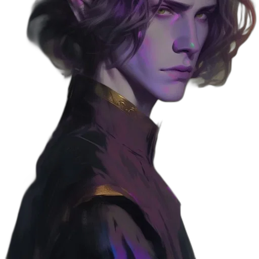 face, jacket, staff, crown transparent PNG cut-out