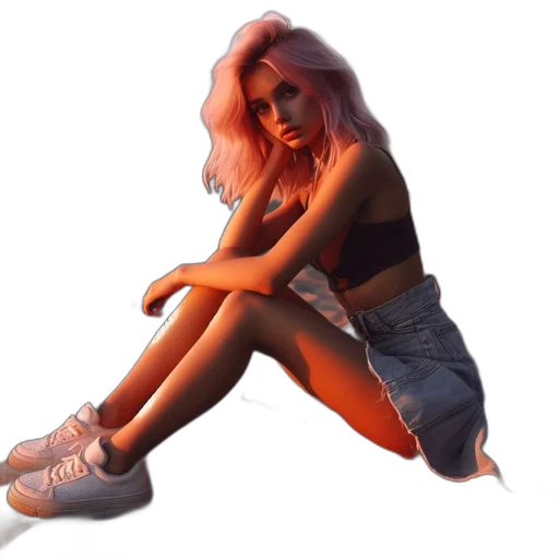shoes, hair, jacket, creature transparent PNG cut-out
