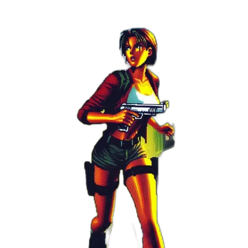 jacket, weapon, comic book art, concept art transparent PNG cut-out