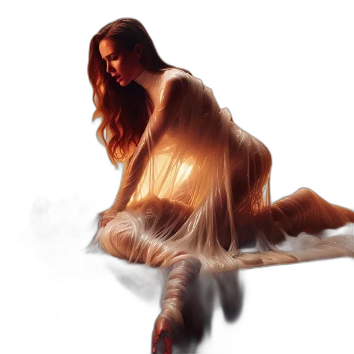 dress, hair, photorealistic, concept art transparent PNG cut-out