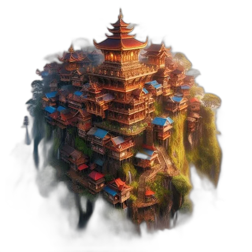 building, dragon, concept art, fantasy art transparent PNG cut-out