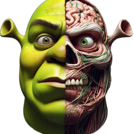 mask, face, creature, 3d render transparent PNG cut-out