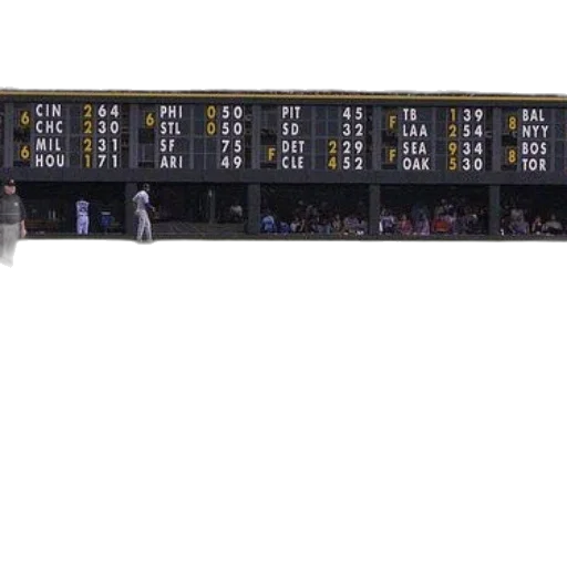 building, baseball, field, scoreboard transparent PNG cut-out
