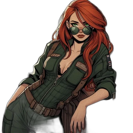 jacket, comic book art, concept art, fantasy art transparent PNG cut-out