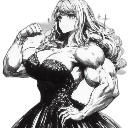 dress, weapon, crown, comic book art transparent PNG cut-out