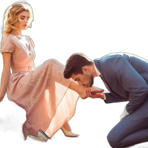 dress, shoes, concept art, photorealistic transparent PNG cut-out