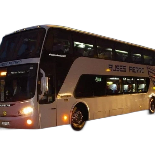 3d render, photorealistic, white, double-decker transparent PNG cut-out