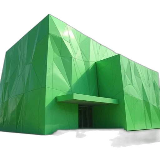 building, furniture, umbrella, 3d render transparent PNG cut-out
