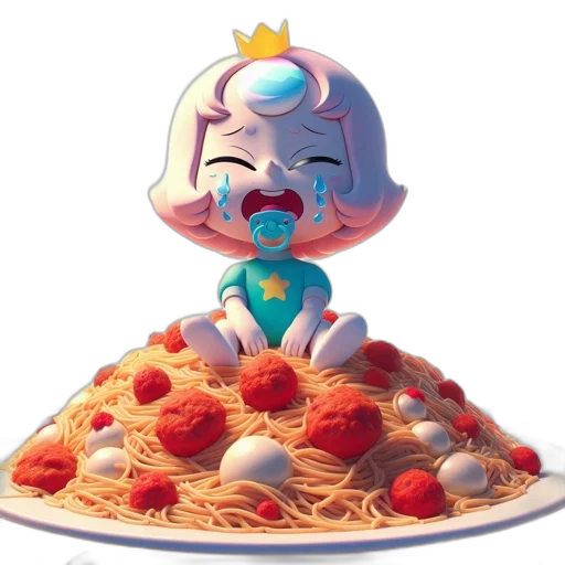 food, concept art, 3d render, infant transparent PNG cut-out