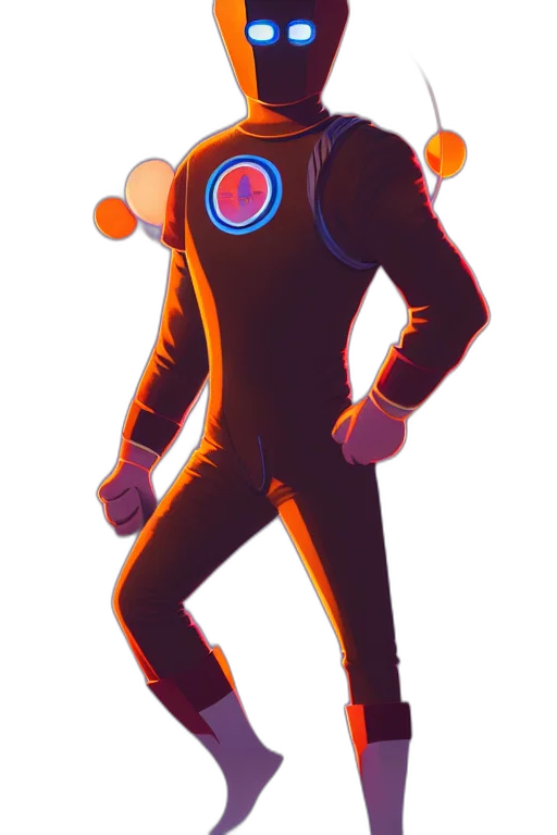 jacket, robot, staff, creature transparent PNG cut-out