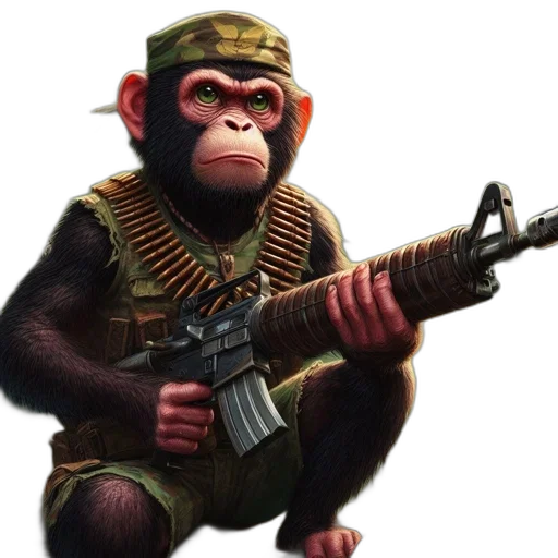 animal, weapon, concept art, 3d render transparent PNG cut-out