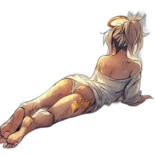 dress, concept art, watercolor, anime transparent PNG cut-out