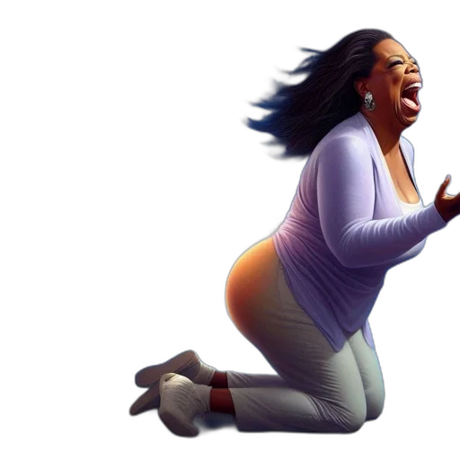 concept art, woman, kneels, ecstasy transparent PNG cut-out