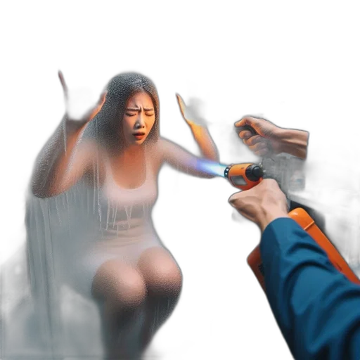 weapon, face, creature, robot transparent PNG cut-out