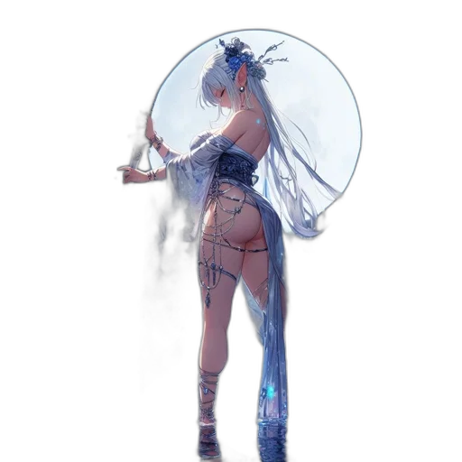 umbrella, dress, staff, weapon transparent PNG cut-out