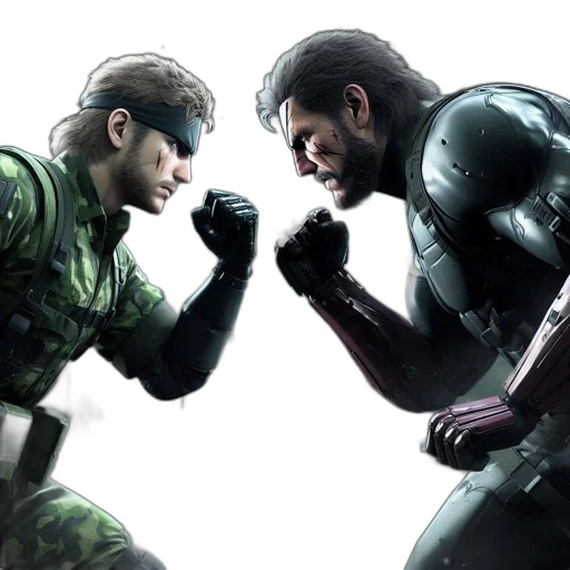 comic book art, concept art, green, two transparent PNG cut-out