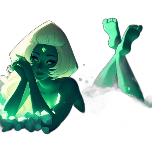 creature, mask, dress, staff transparent PNG cut-out