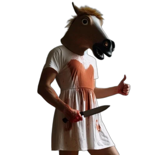 dress, animal, creature, staff transparent PNG cut-out