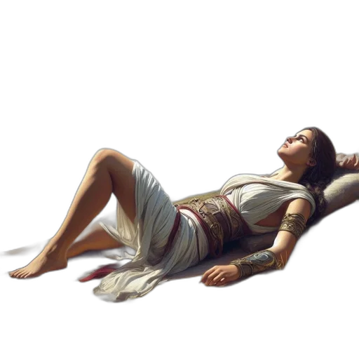 dress, jewelry, oil painting, photorealistic transparent PNG cut-out