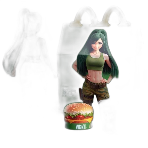 food, dress, concept art, 3d render transparent PNG cut-out