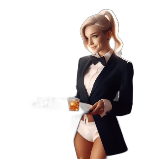 dress, jacket, staff, concept art transparent PNG cut-out