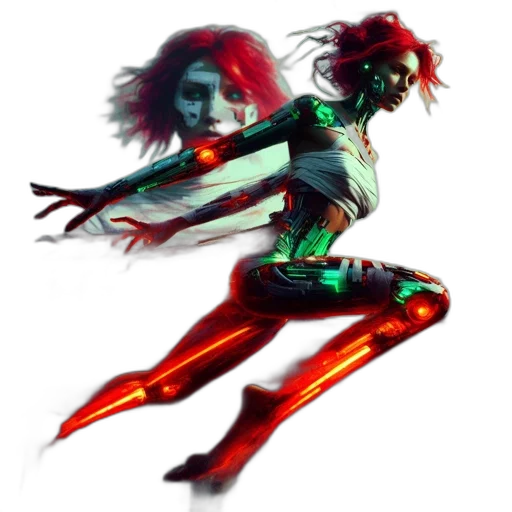 concept art, cyberpunk, fantasy art, comic book art transparent PNG cut-out