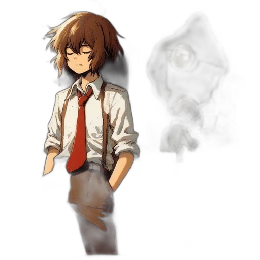 mask, staff, creature, jacket transparent PNG cut-out