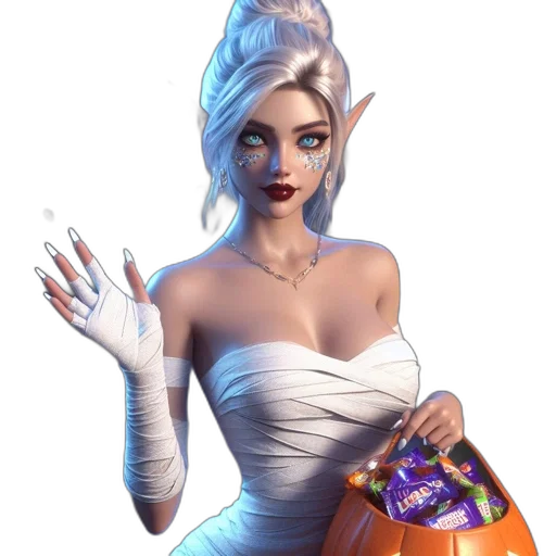 dress, staff, concept art, fantasy art transparent PNG cut-out
