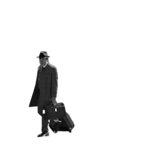 hat, jacket, staff, umbrella transparent PNG cut-out
