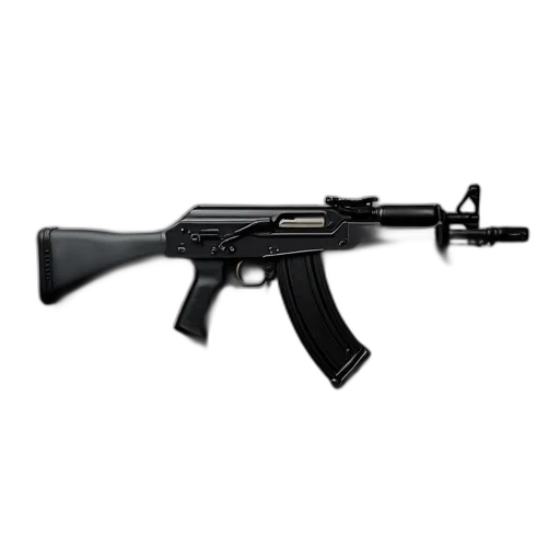 weapon, 3d render, black, mp40 transparent PNG cut-out