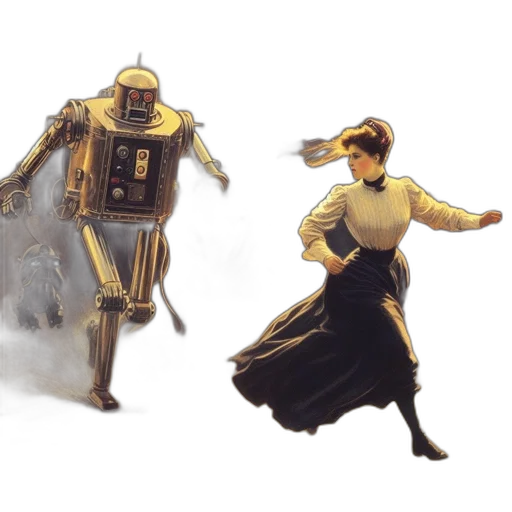 robot, concept art, fantasy art, comic book art transparent PNG cut-out