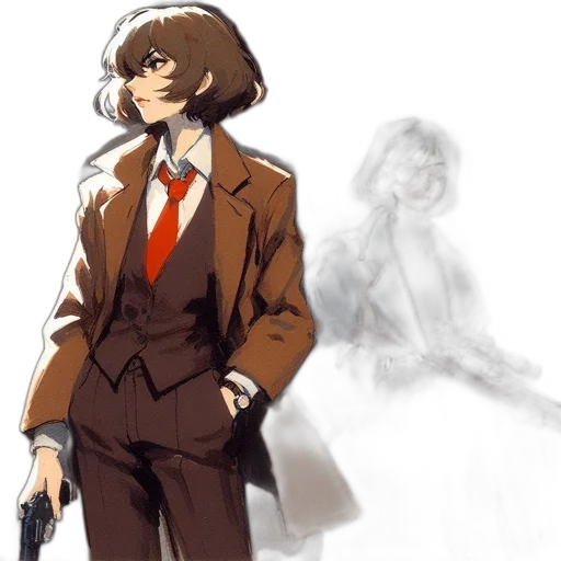 jacket, weapon, staff, concept art transparent PNG cut-out
