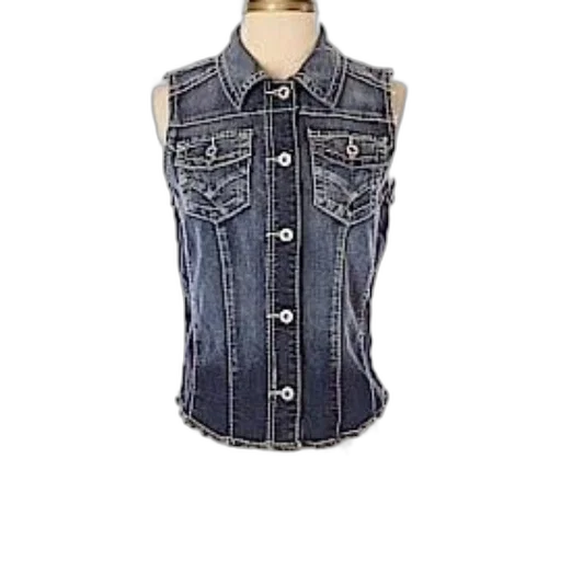 jacket, dress, sleeveless, denim transparent PNG cut-out