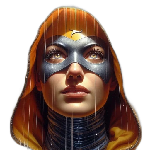 face, mask, crown, robot transparent PNG cut-out