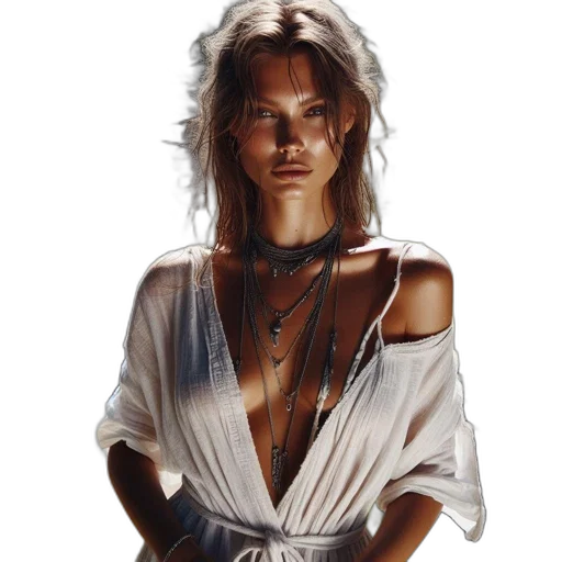 jewelry, dress, face, staff transparent PNG cut-out