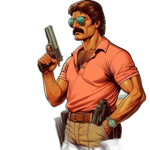 weapon, comic book art, concept art, pixel art transparent PNG cut-out