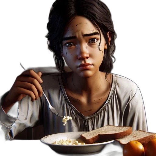 food, face, concept art, photorealistic transparent PNG cut-out