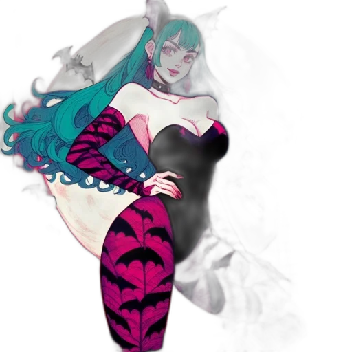 dress, concept art, vaporwave, fantasy art transparent PNG cut-out