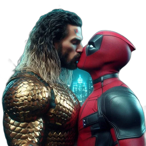 comic book art, two, popular, cultural transparent PNG cut-out
