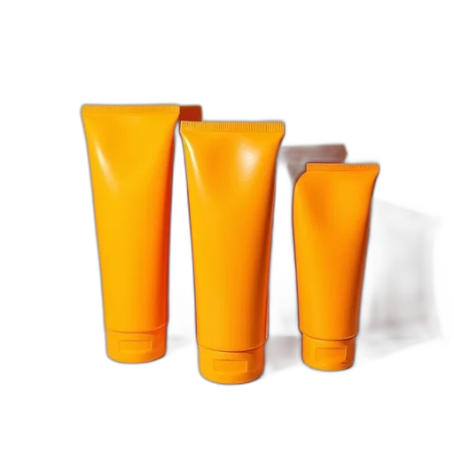 three, different, bottles, orange transparent PNG cut-out