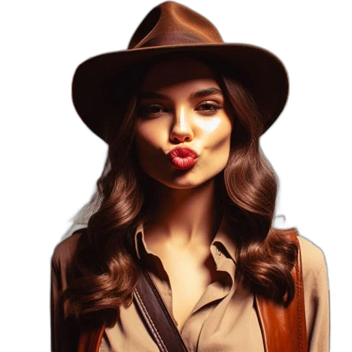 hat, face, photorealistic, cartoon transparent PNG cut-out