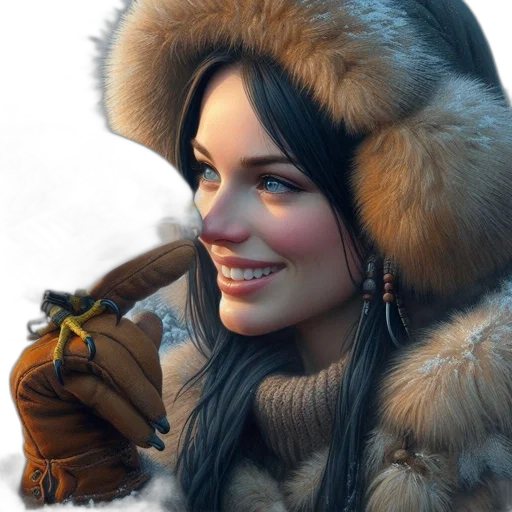 face, jacket, hat, dragon transparent PNG cut-out