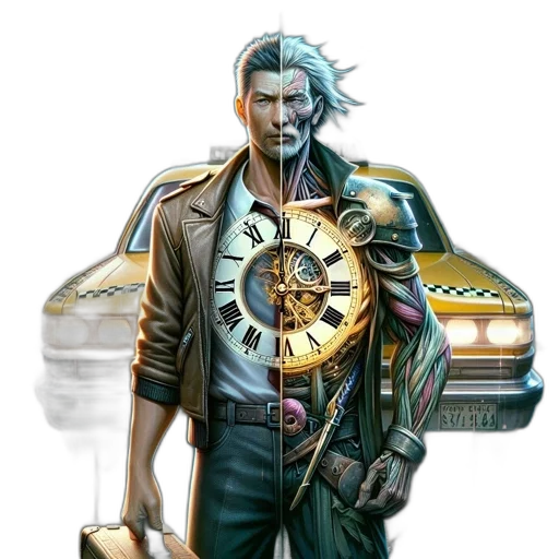 jacket, car, concept art, cyberpunk transparent PNG cut-out