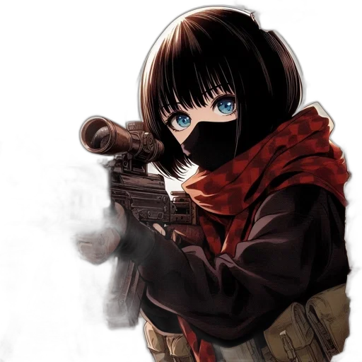 weapon, jacket, animal, face transparent PNG cut-out