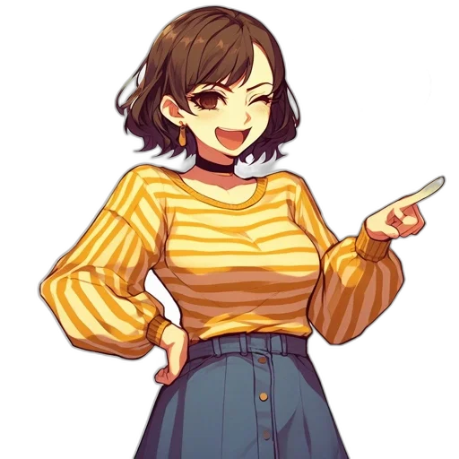 jacket, staff, dress, weapon transparent PNG cut-out