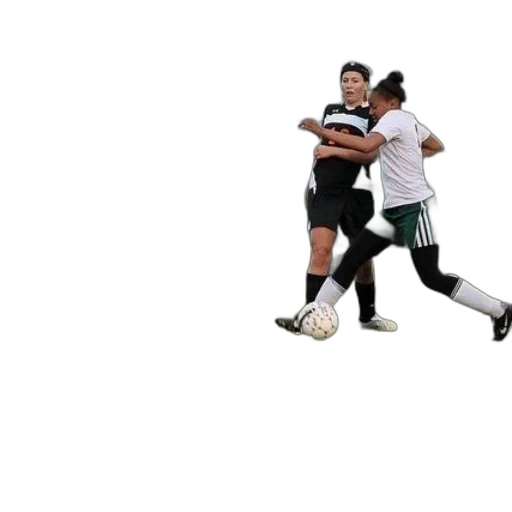 two, female, soccer, players transparent PNG cut-out