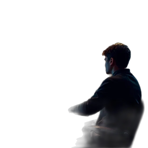 jacket, staff, face, robot transparent PNG cut-out