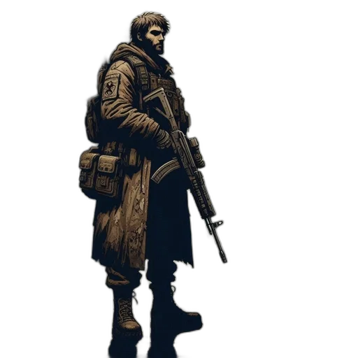 jacket, weapon, staff, animal transparent PNG cut-out
