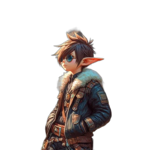 jacket, dragon, mask, staff transparent PNG cut-out